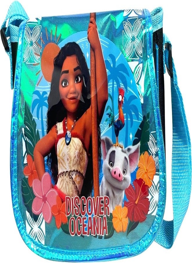 Ruz Moana Little Girl Flap Over Crossbody Purse Shoulder Bag (Moana-Discover Oceania) - Image 1